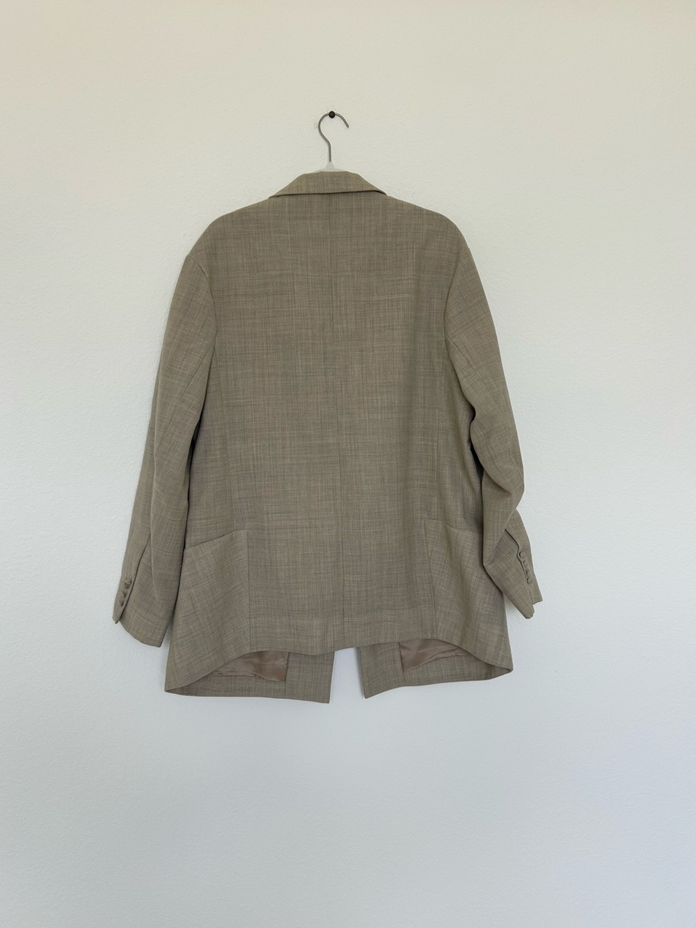 Jacquemus Le Souk Saafi Oversized Melange Wool Blazer in Neutral Beige - Picture 8 of 12
